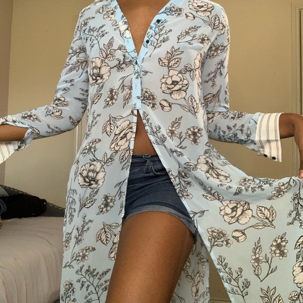 Flowy floral shirt